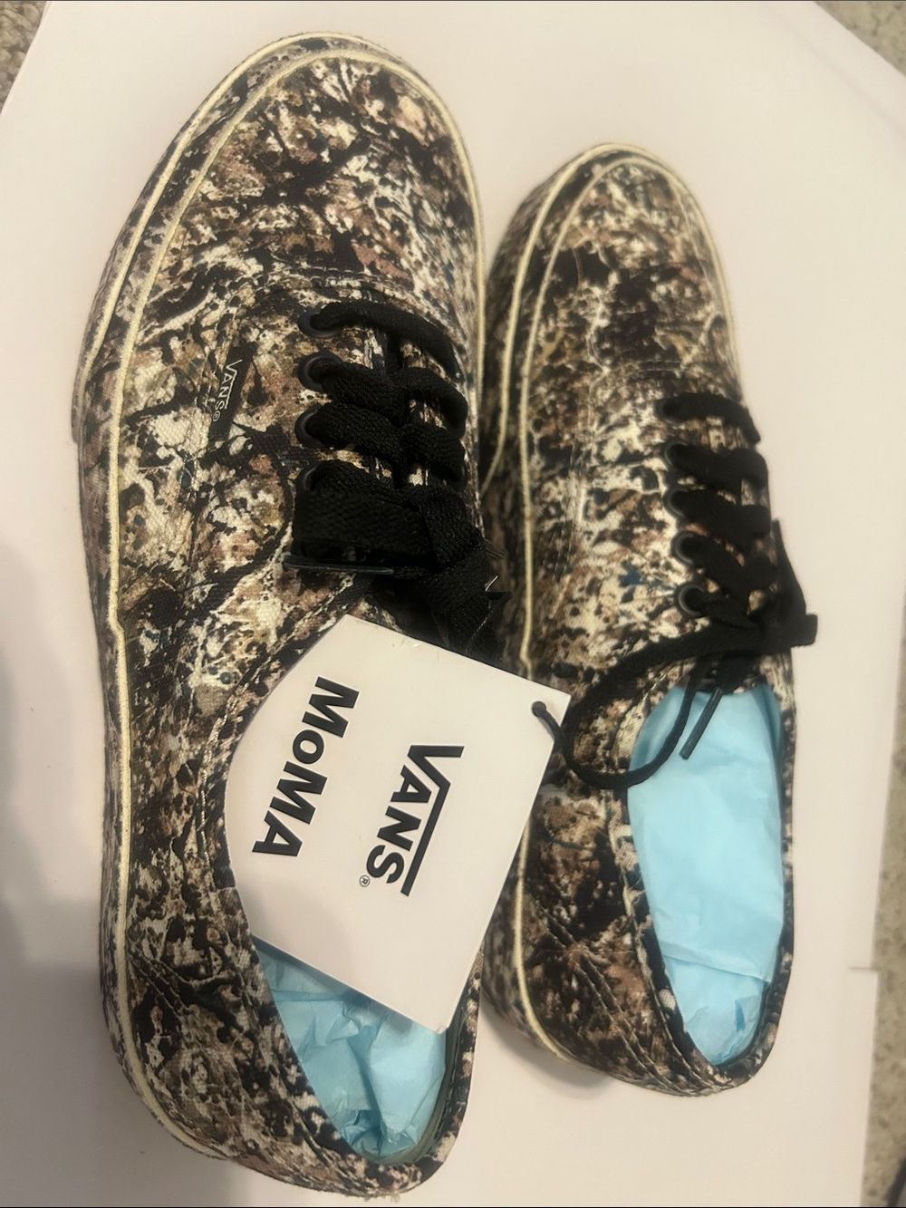 Vans mens /womens  Multicolor Abstract Canvas Sneakers with Black Laces MoMA
